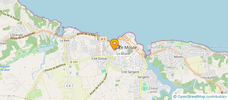 localisation de l'entreprise MONSIEUR VINCENT LAMONZIE à LE MOULE