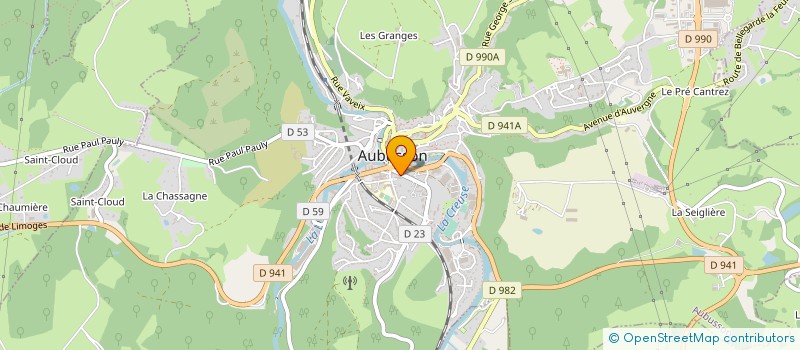 localisation de l'entreprise MONSIEUR VINCENT LAURENT à AUBUSSON