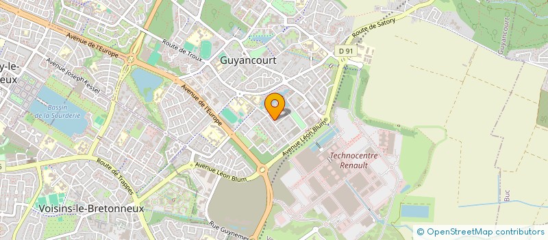 localisation de l'entreprise MONSIEUR VINCENT LAURENT THAREAU  GUYANCOURT