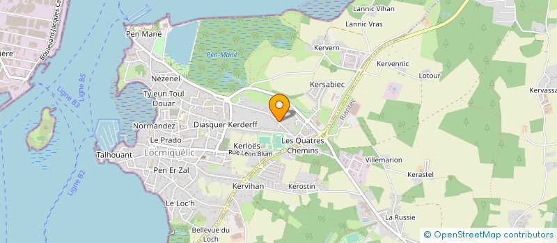 localisation de l'entreprise MONSIEUR VINCENT LE BOHEC  LOCMIQUELIC