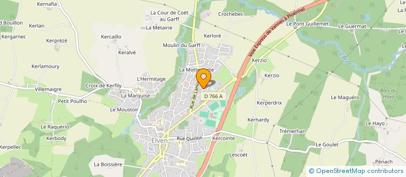 localisation de l'entreprise MONSIEUR VINCENT LE BRETON  ELVEN