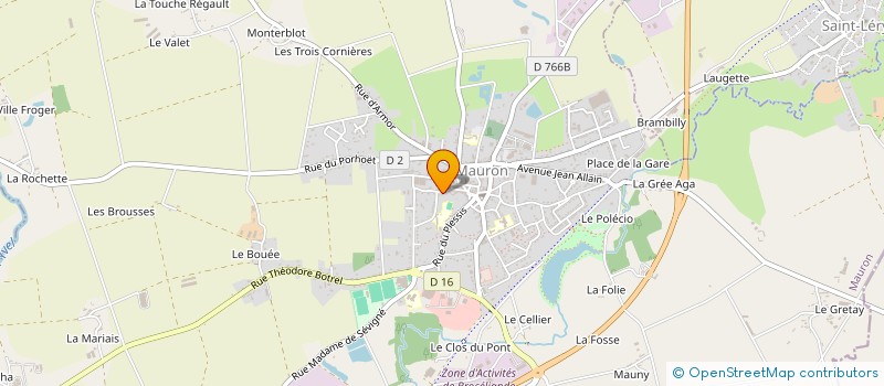 localisation de l'entreprise MONSIEUR VINCENT LE CALVE  MAURON