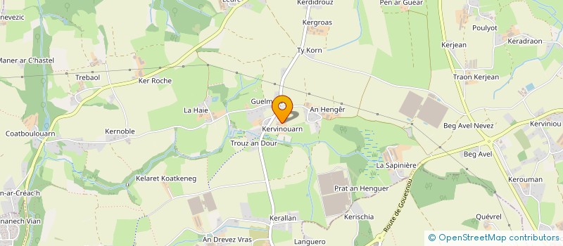 localisation de l'entreprise MONSIEUR VINCENT LE GALL  MILIZAC-GUIPRONVEL