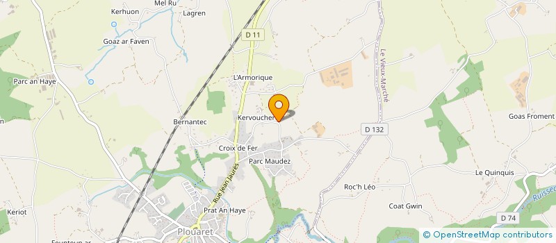 localisation de l'entreprise MONSIEUR VINCENT LE LEZEC  PLOUARET