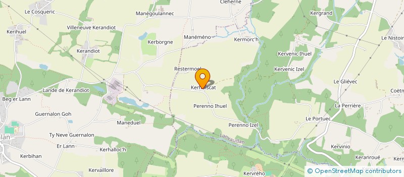 localisation de l'entreprise MONSIEUR VINCENT LE MOING  LANVAUDAN