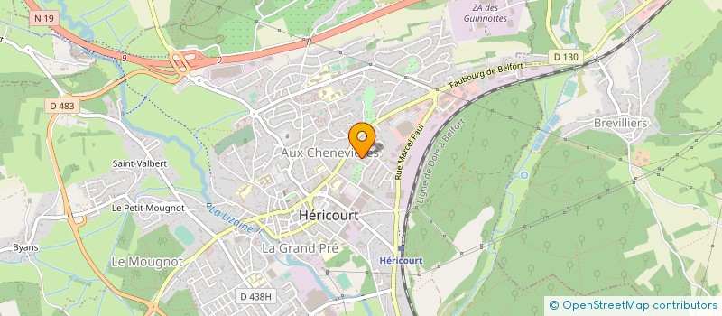 localisation de l'entreprise MONSIEUR VINCENT LORRAIN  HERICOURT