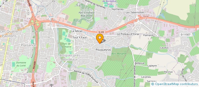 localisation de l'entreprise MONSIEUR VINCENT LORTHOIS  ARTIGUES-PRES-BORDEAUX