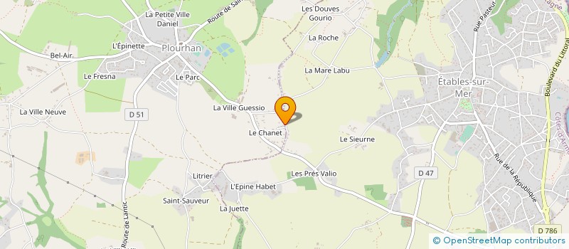 localisation de l'entreprise MONSIEUR VINCENT MAHE  PLOURHAN