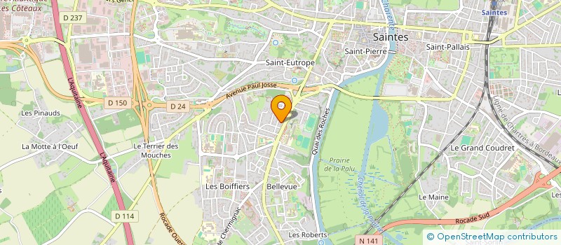 localisation de l'entreprise MONSIEUR VINCENT MARLIERE  SAINTES