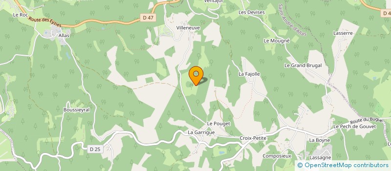 localisation de l'entreprise MONSIEUR VINCENT MEYRE  SAINT-ANDRE-D ALLAS