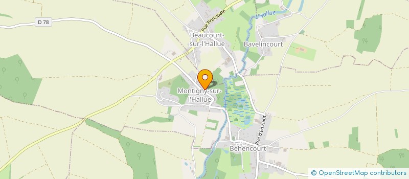 localisation de l'entreprise MONSIEUR VINCENT MIRGUET à MONTIGNY-SUR-L'HALLUE