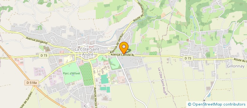 localisation de l'entreprise MONSIEUR VINCENT MONDIN  LA COTE-SAINT-ANDRE