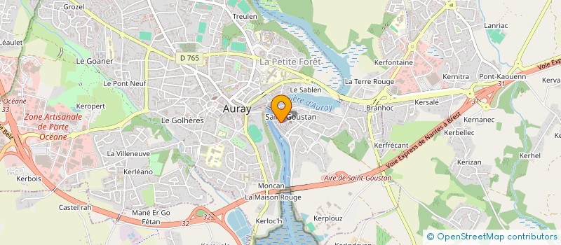 localisation de l'entreprise MONSIEUR VINCENT MOREAU à AURAY