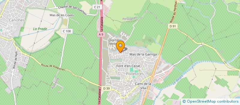 localisation de l'entreprise MONSIEUR VINCENT MOULET  POLLESTRES