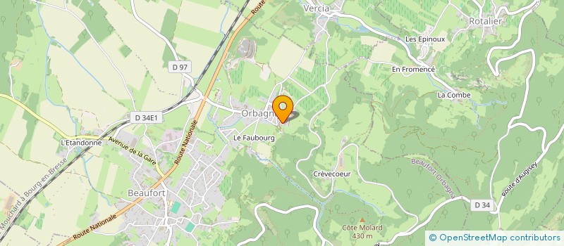 localisation de l'entreprise MONSIEUR VINCENT NICOD  BEAUFORT-ORBAGNA