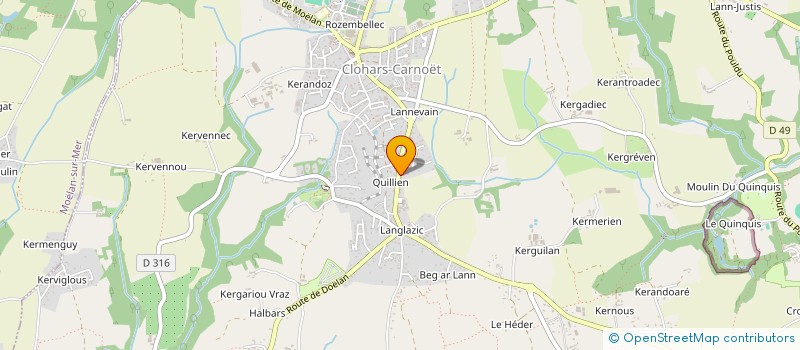 localisation de l'entreprise MONSIEUR VINCENT NICOL  CLOHARS-CARNOET