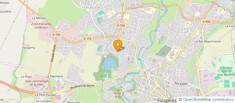 localisation de l'entreprise MONSIEUR VINCENT PELTIER-LOURMAIS  FOUGERES