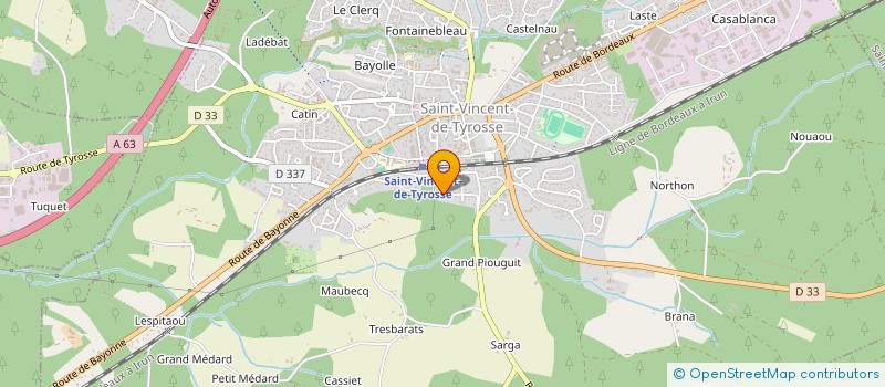 localisation de l'entreprise MONSIEUR VINCENT PEQUIOT  SAINT-VINCENT-DE-TYROSSE