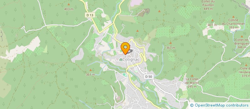 localisation de l'entreprise MONSIEUR VINCENT PEREZ  COTIGNAC