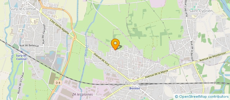 localisation de l'entreprise MONSIEUR VINCENT PHALIPPON  BONSON