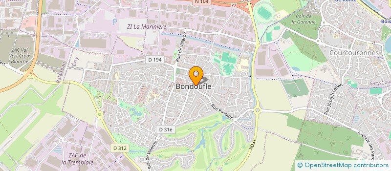 localisation de l'entreprise MONSIEUR VINCENT POQUET  BONDOUFLE