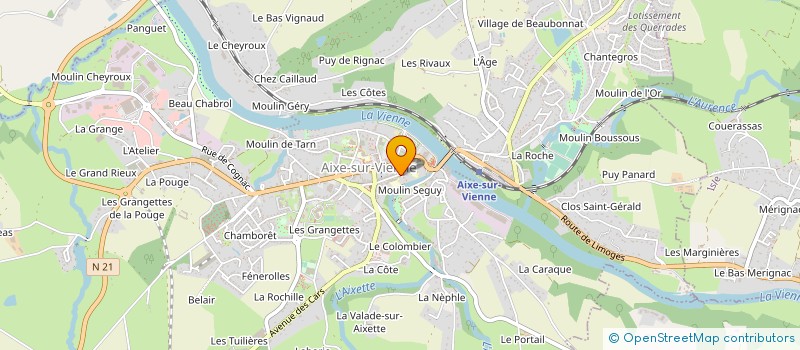 localisation de l'entreprise MONSIEUR VINCENT POTTIER  AIXE-SUR-VIENNE