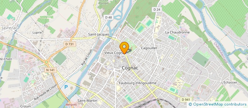 localisation de l'entreprise MONSIEUR VINCENT POULON à COGNAC