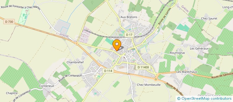 localisation de l'entreprise MONSIEUR VINCENT PROUST  COZES