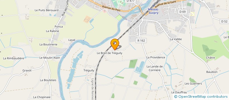 localisation de l'entreprise MONSIEUR VINCENT RAUDIN  GUIPRY-MESSAC