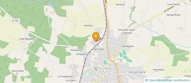 localisation de l'entreprise MONSIEUR VINCENT REY  PLUVIGNER