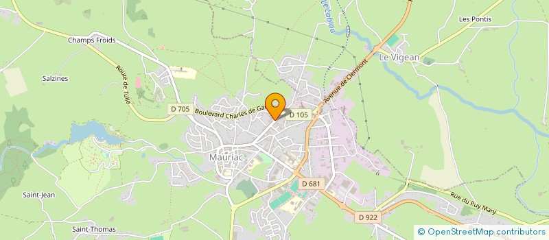 localisation de l'entreprise MONSIEUR VINCENT RIBES à MAURIAC