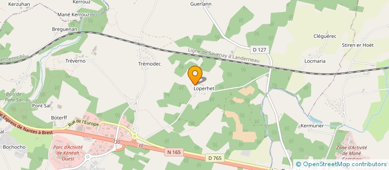 localisation de l'entreprise MONSIEUR VINCENT ROQUE  PLOUGOUMELEN