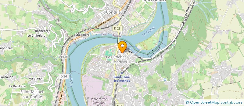 localisation de l'entreprise MONSIEUR VINCENT RUIZ  LES ROCHES-DE-CONDRIEU