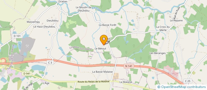 localisation de l'entreprise MONSIEUR VINCENT SANSONNET à ORADOUR-SUR-GLANE