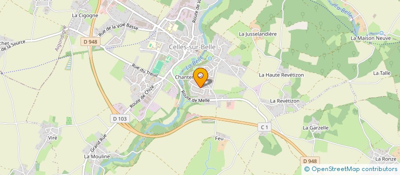 localisation de l'entreprise MONSIEUR VINCENT SICARD  CELLES-SUR-BELLE