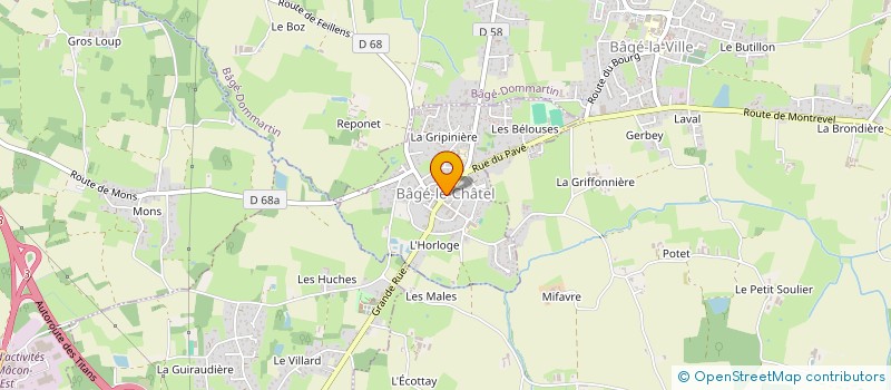 localisation de l'entreprise MONSIEUR VINCENT SIMON  BAGE-LE-CHATEL