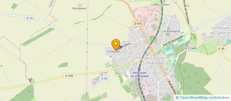 localisation de l'entreprise MONSIEUR VINCENT THOMAS  SAINT-JUST-EN-CHAUSSEE