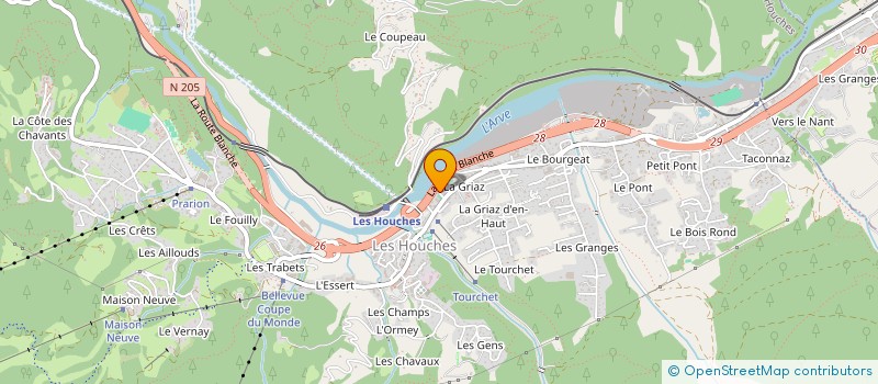 localisation de l'entreprise MONSIEUR VINCENT TRICOT  LES HOUCHES