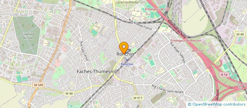 localisation de l'entreprise MONSIEUR VINCENT VANBRABANT  RONCHIN