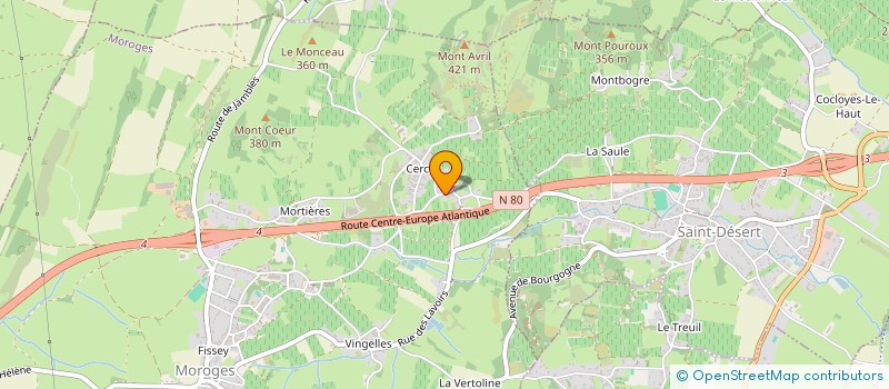 localisation de l'entreprise MONSIEUR VINCENT VILLARET  MOROGES