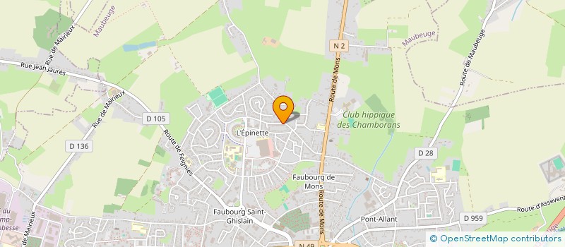 localisation de l'entreprise MONSIEUR VINCENT WERTZ  MAUBEUGE