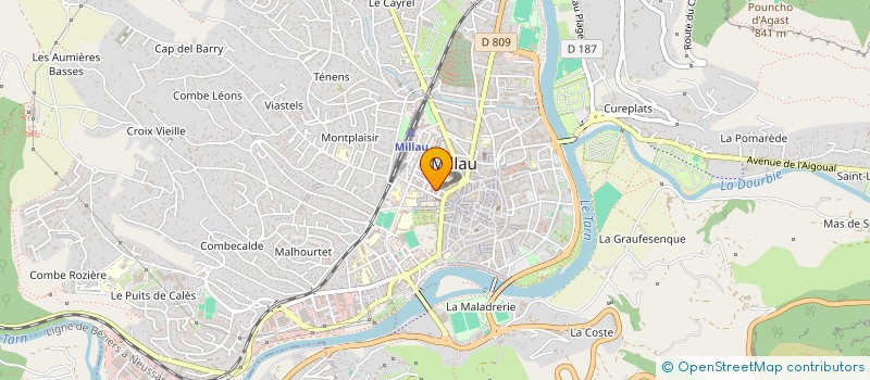 localisation de l'entreprise MONSIEUR VINCENT YVIQUEL  MILLAU