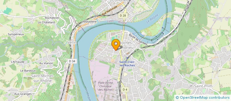 localisation de l'entreprise MONSIEUR VINCENZO GOLDONI à LES ROCHES-DE-CONDRIEU