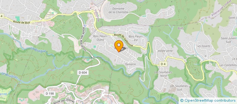 localisation de l'entreprise MONSIEUR VIRGILE DE GUBERNATIS  BIOT