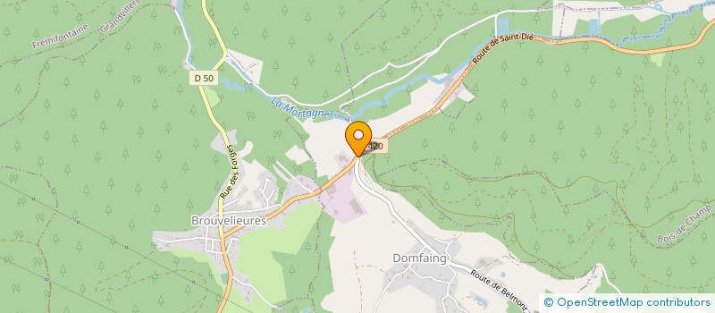 localisation de l'entreprise MONSIEUR VIRGINIEN HUMBERT  DOMFAING