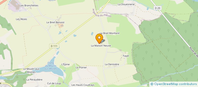 localisation de l'entreprise MONSIEUR VITALY BERCHERE à BREAL-SOUS-VITRE