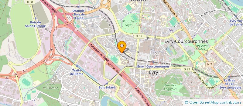 localisation de l'entreprise MONSIEUR VIVALDY MACKFOY GREMBO  EVRY-COURCOURONNES
