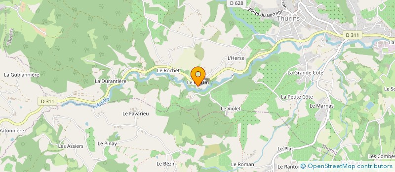 localisation de l'entreprise MONSIEUR VIVIAN ACCAREL  THURINS