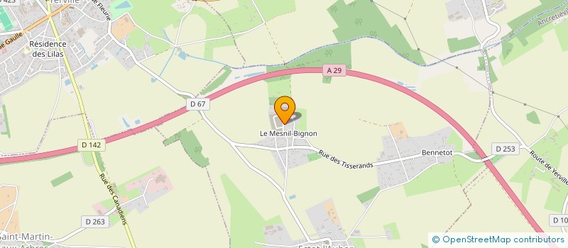 localisation de l'entreprise MONSIEUR VIVIAN DELAFOSSE  ECTOT-L'AUBER