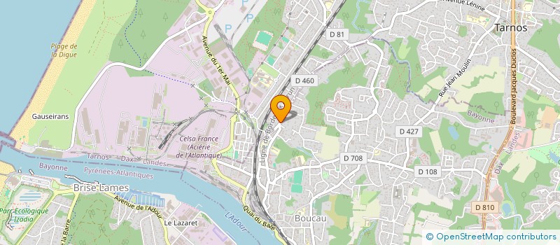 localisation de l'entreprise MONSIEUR VIVIAN ROUSSEL  BOUCAU